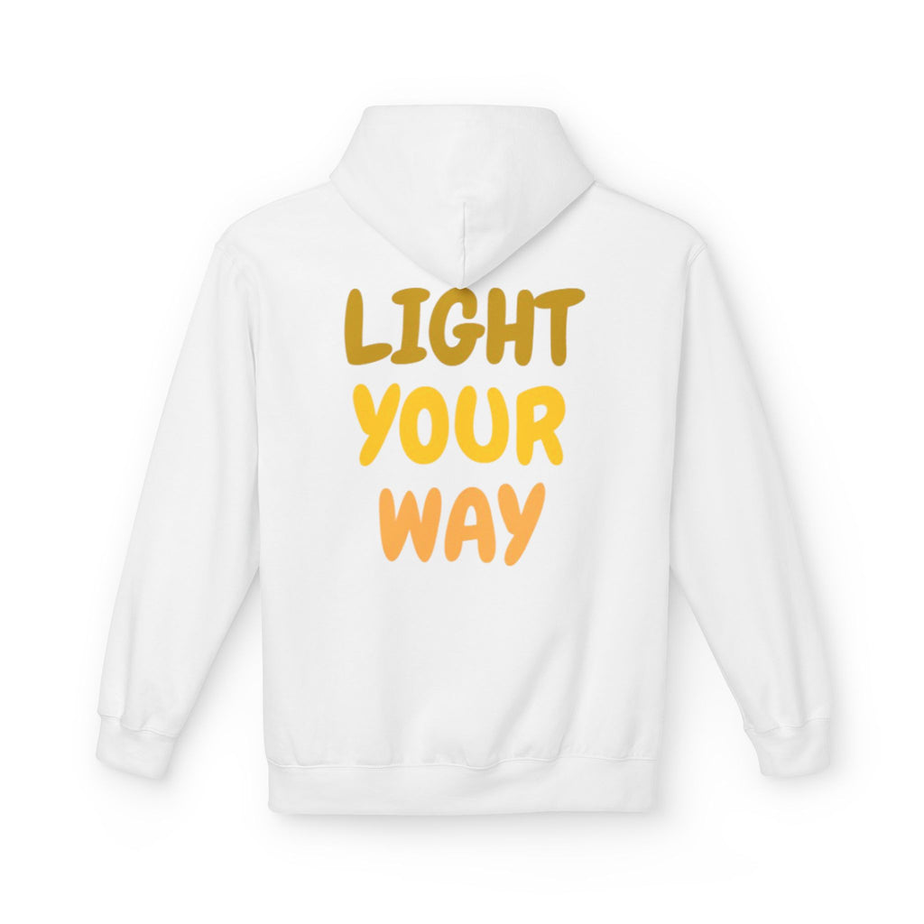 "Light Your Way" Unisex Midweight White Hoodie