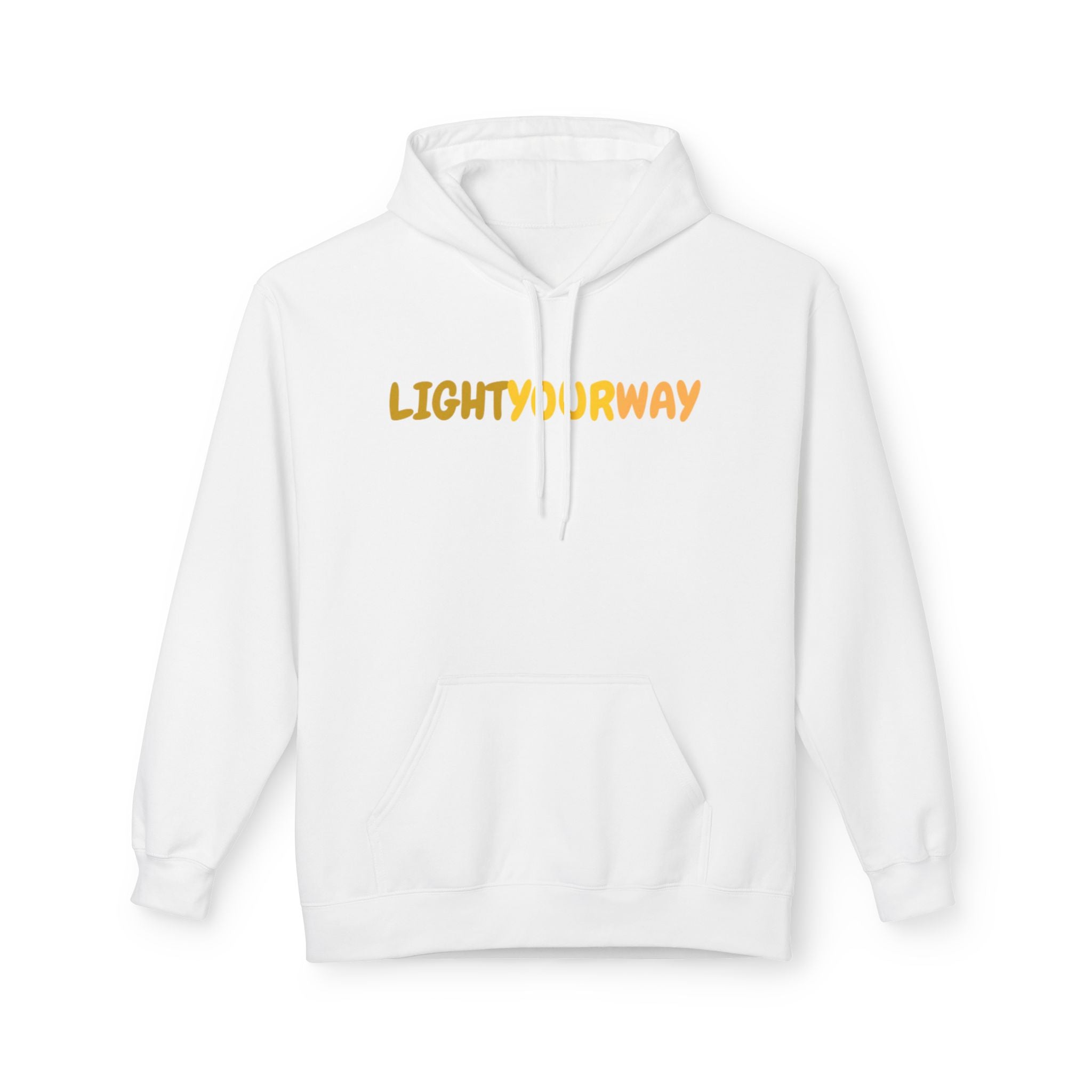 "Light Your Way" Unisex Midweight White Hoodie