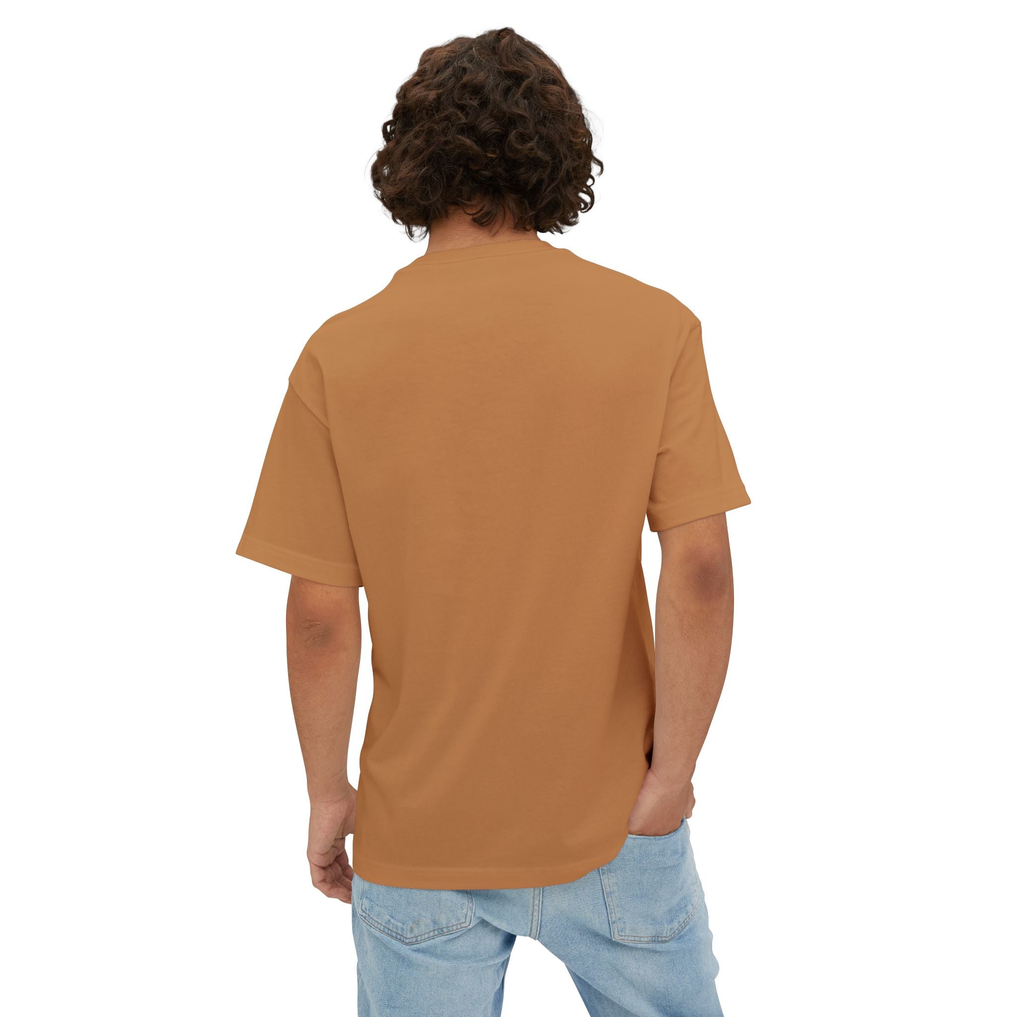 "Light Your Way" light brown unisex Boxy Tee